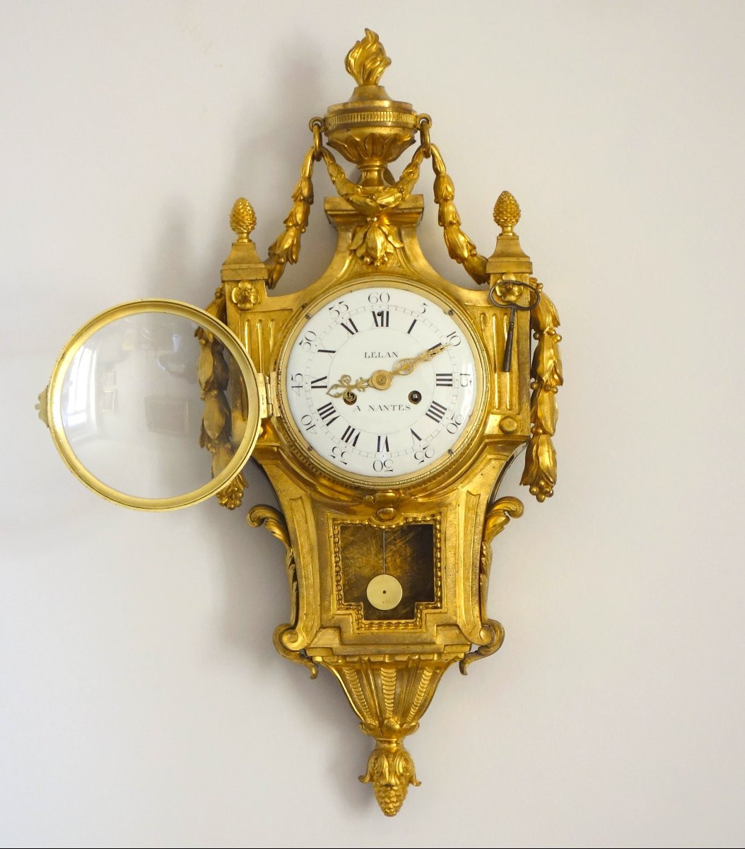 Osmond : cartel en bronze ciselé et doré d'époque Louis XVI - signé-photo-3