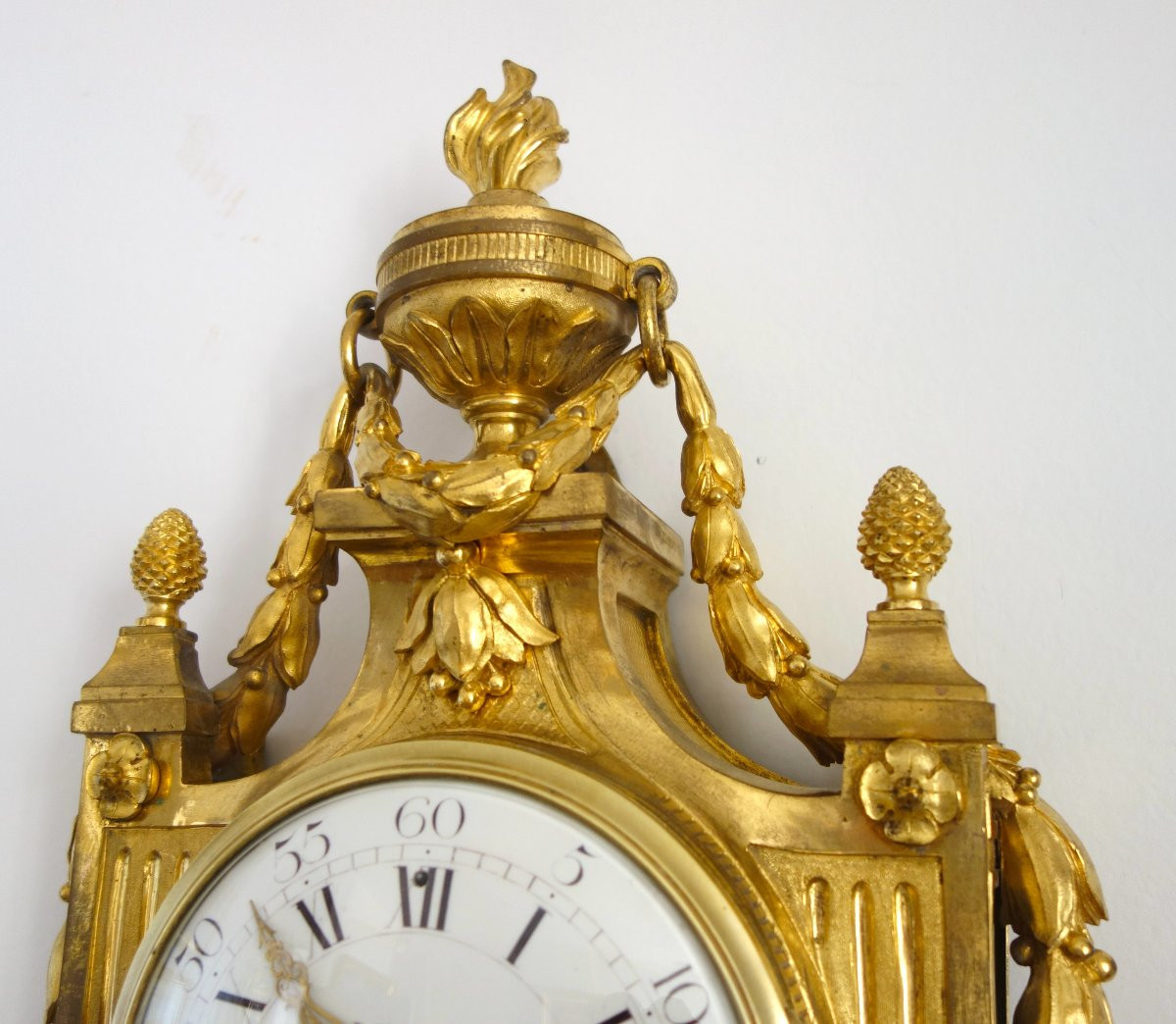 Osmond : cartel en bronze ciselé et doré d'époque Louis XVI - signé-photo-1