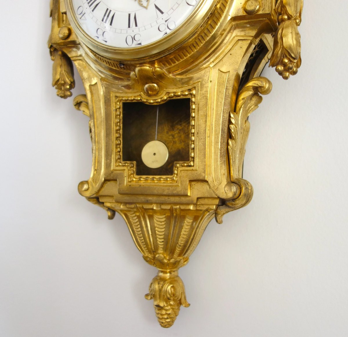 Osmond : cartel en bronze ciselé et doré d'époque Louis XVI - signé-photo-2