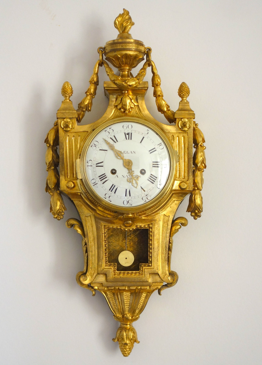 Osmond : cartel en bronze ciselé et doré d'époque Louis XVI - signé