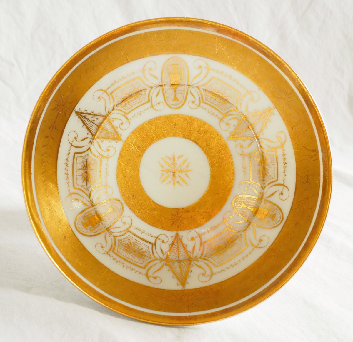Directoire Period White And Gold Paris Porcelain Litron Cup - Late 18th Century-photo-3