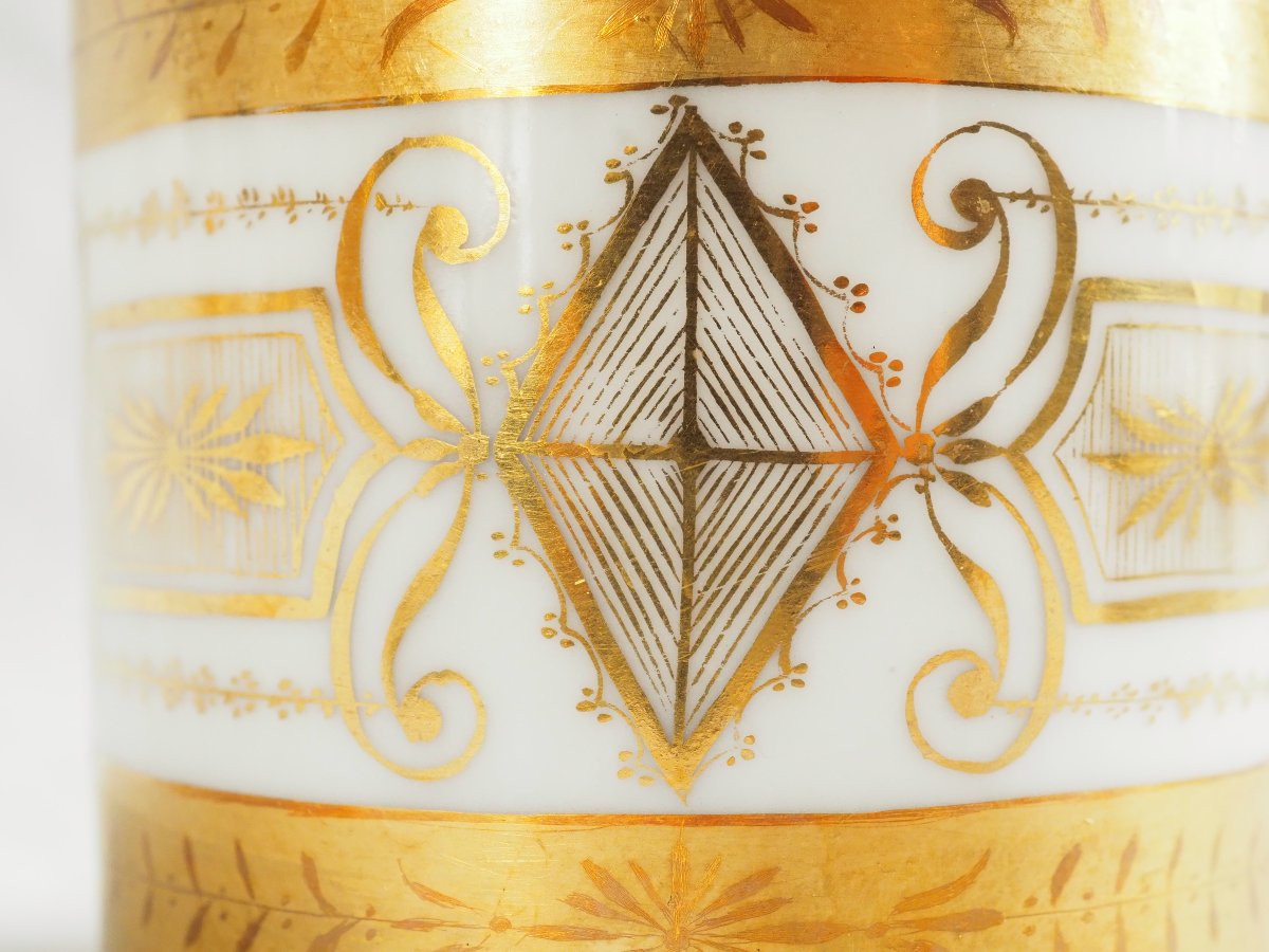 Directoire Period White And Gold Paris Porcelain Litron Cup - Late 18th Century-photo-6
