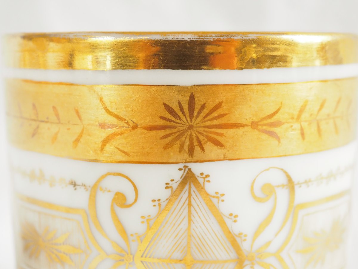 Directoire Period White And Gold Paris Porcelain Litron Cup - Late 18th Century-photo-7