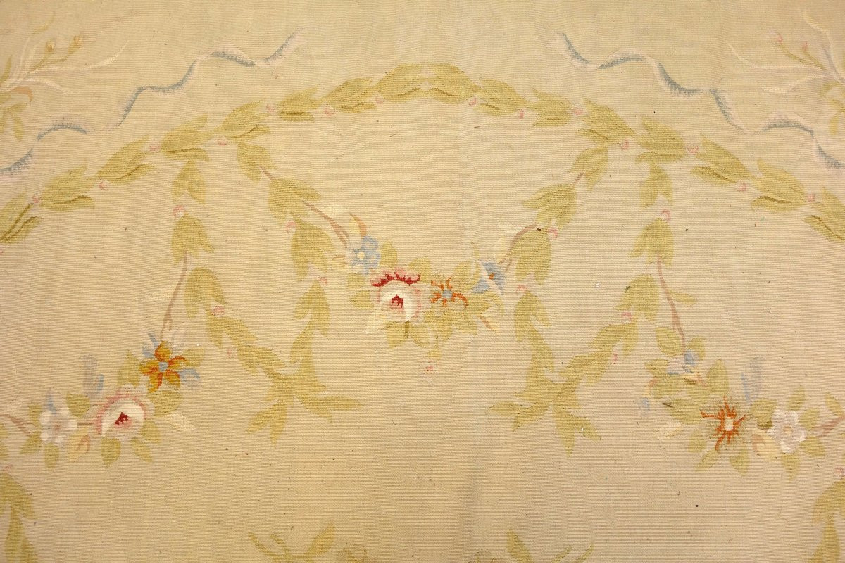 Grand tapis d'Aubusson de style Louis XVI, époque Napoléon III - 512cm x 396cm-photo-5