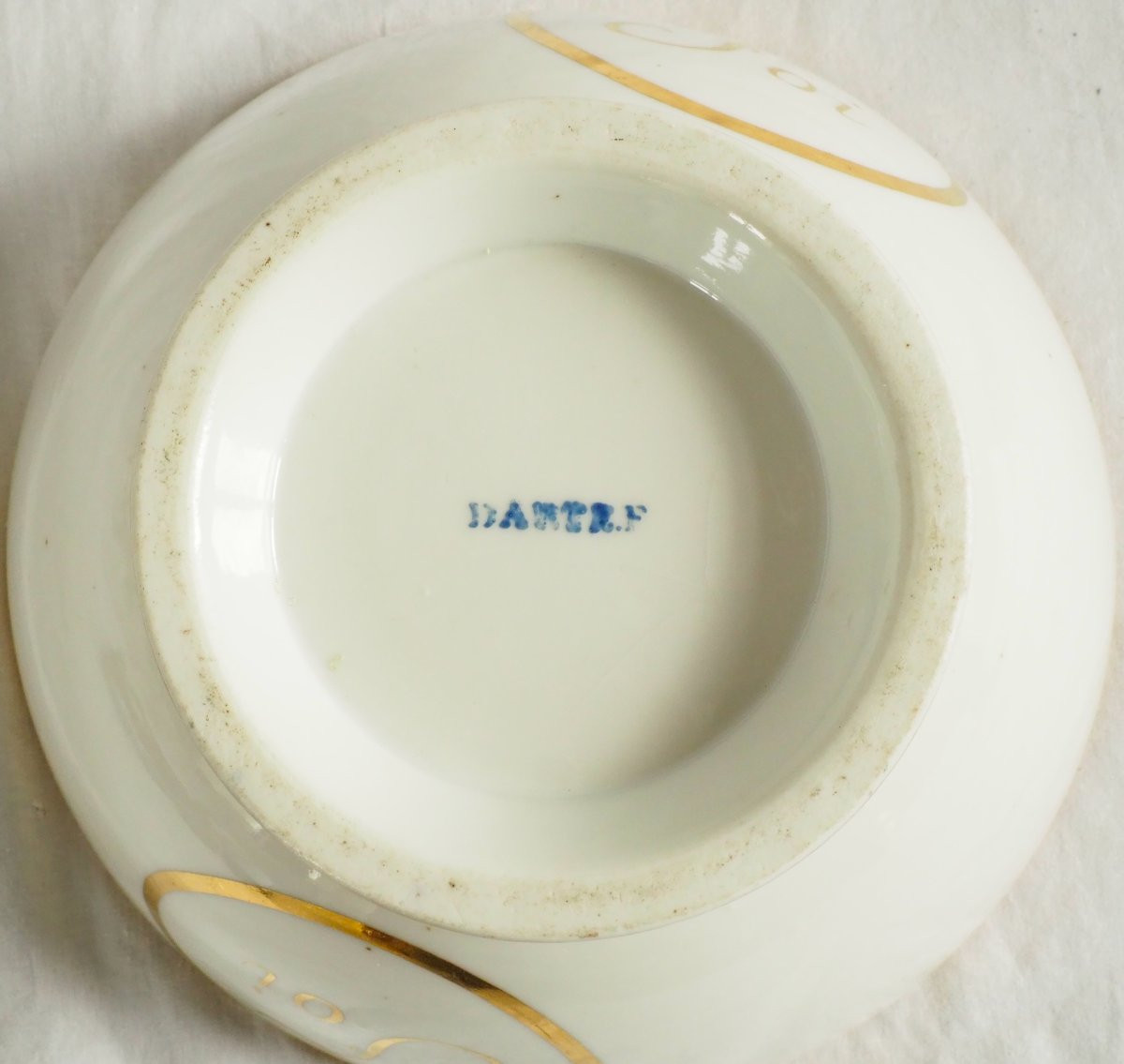 Darte - Empire Period Porcelain Cookie Bowl - Signed-photo-5
