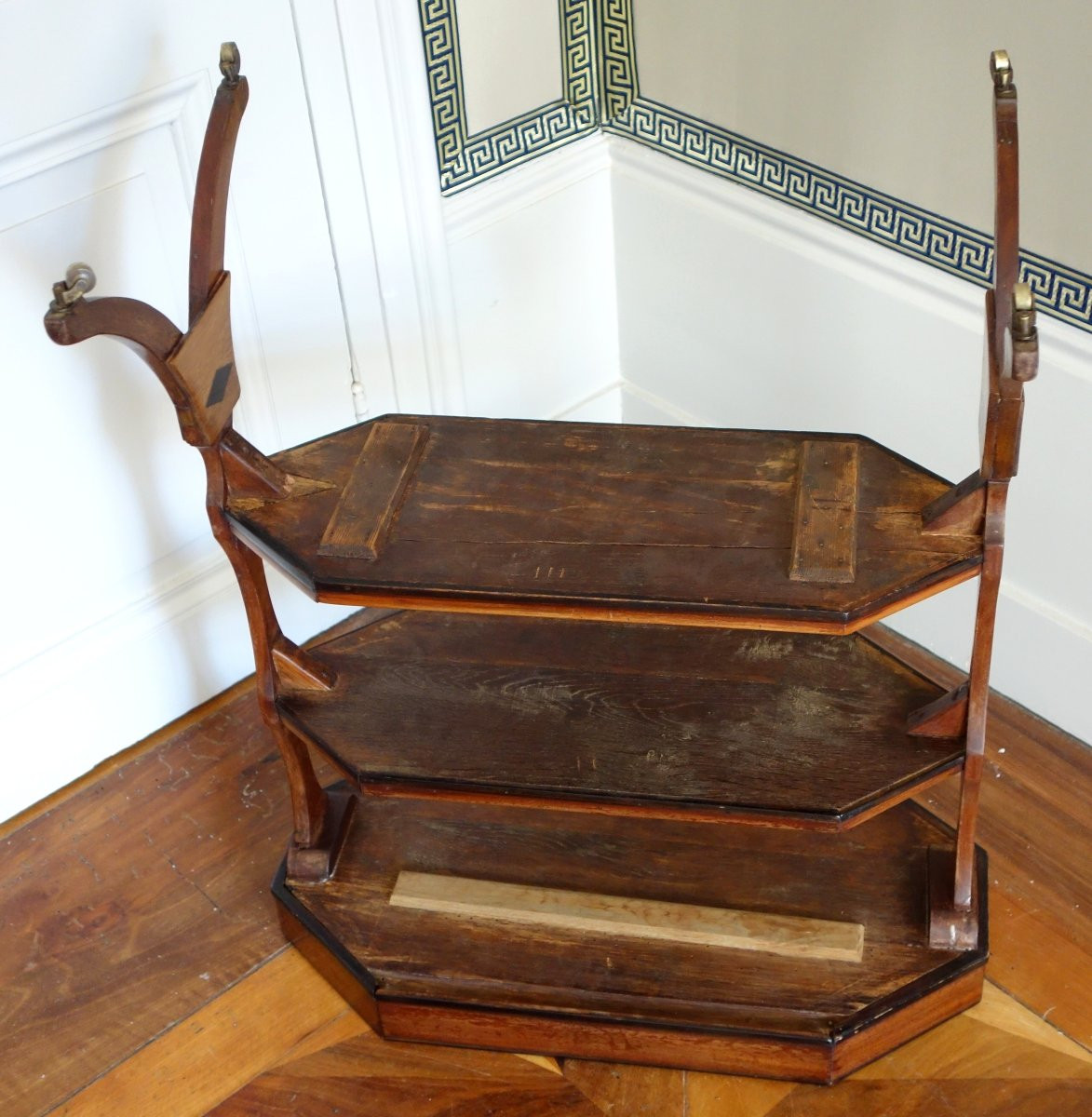Table de salon tricoteuse 18e en acajou et ébène d'époque Directoire-photo-6