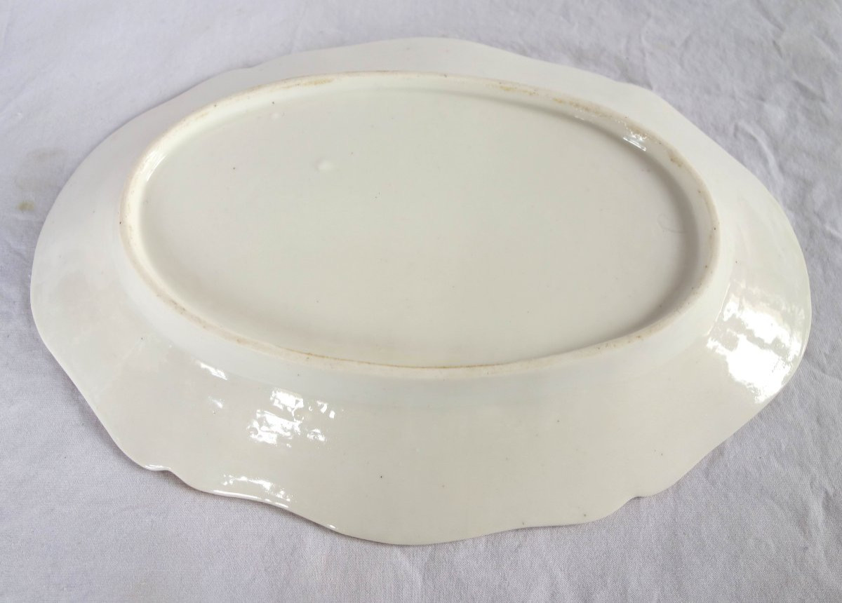 Manufacture De La Reine, Attributed To - 18th Century Porcelain Dish With Polychrome And Gold Floral Decoration-photo-2