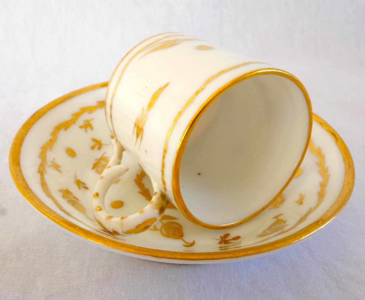 Manufacture De Sceaux Penthièvre - 18th Century Gold Gilt Porcelain Moka Or Children's Litron Cup-photo-3