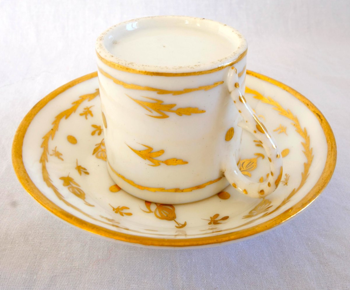 Manufacture De Sceaux Penthièvre - 18th Century Gold Gilt Porcelain Moka Or Children's Litron Cup-photo-2