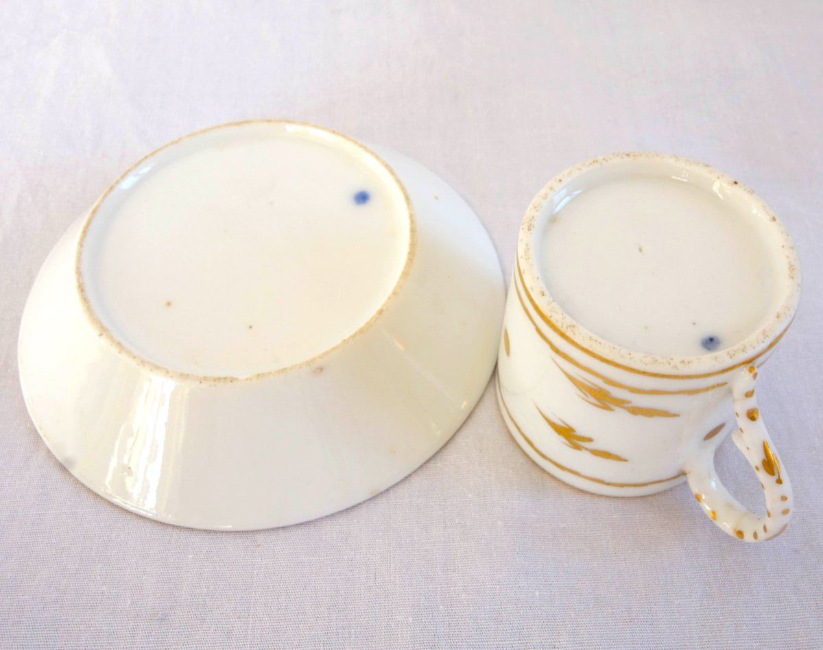 Manufacture De Sceaux Penthièvre - 18th Century Gold Gilt Porcelain Moka Or Children's Litron Cup-photo-4