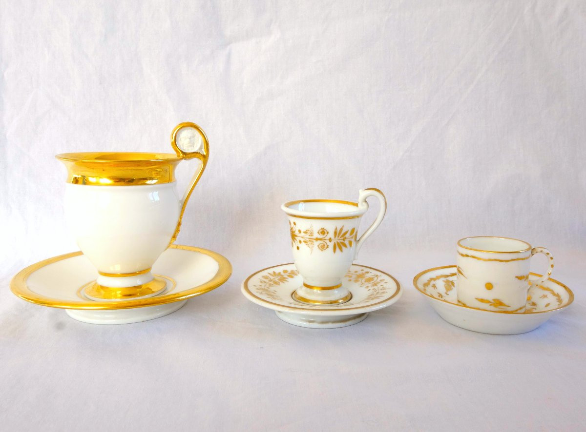 Manufacture De Sceaux Penthièvre - 18th Century Gold Gilt Porcelain Moka Or Children's Litron Cup-photo-7