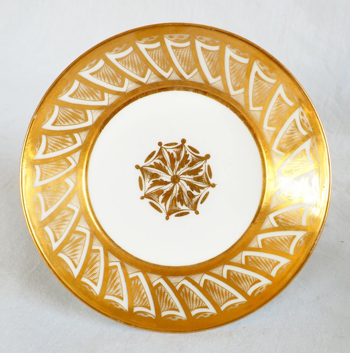 Dagoty Attributed To - Empire Period Litron Cup - White And Gold Porcelain-photo-3