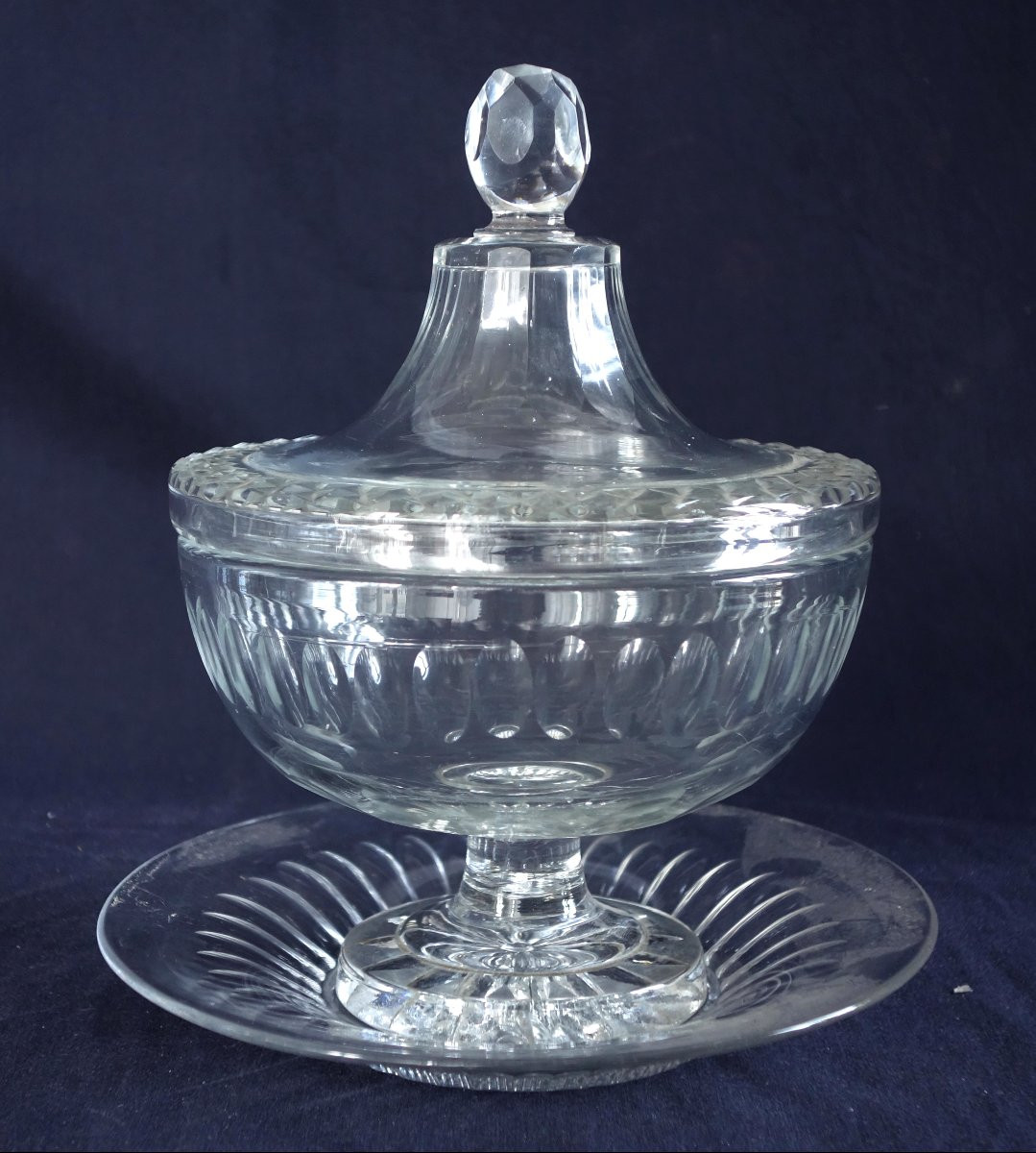 Le Creusot Baccarat Saint Louis - Cut Crystal Drageur From The 1830-40 Period-photo-3