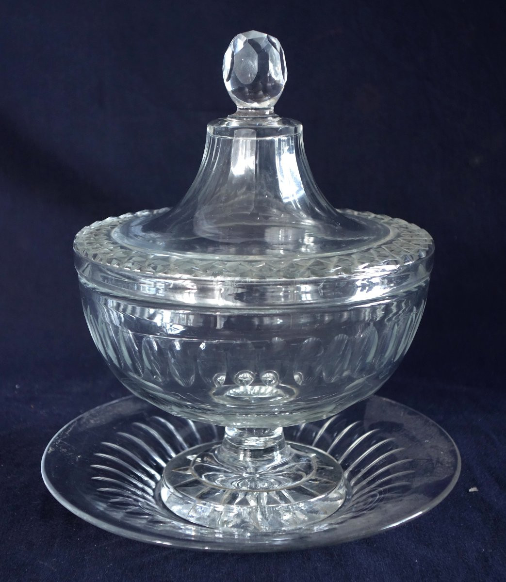 Le Creusot Baccarat Saint Louis - Cut Crystal Drageur From The 1830-40 Period-photo-4