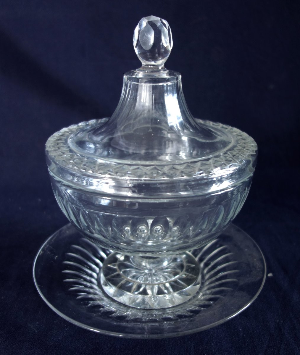 Le Creusot Baccarat Saint Louis - Cut Crystal Drageur From The 1830-40 Period-photo-1