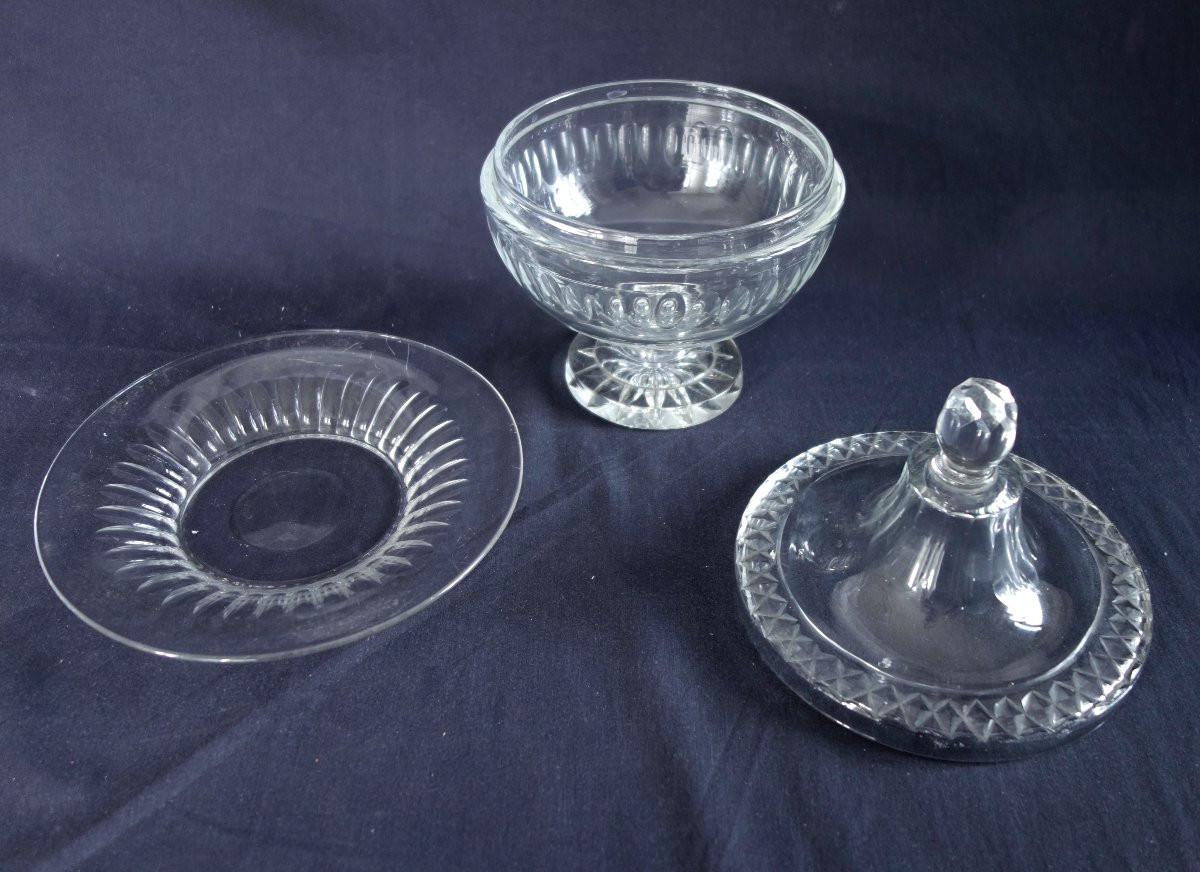 Le Creusot Baccarat Saint Louis - Cut Crystal Drageur From The 1830-40 Period-photo-2