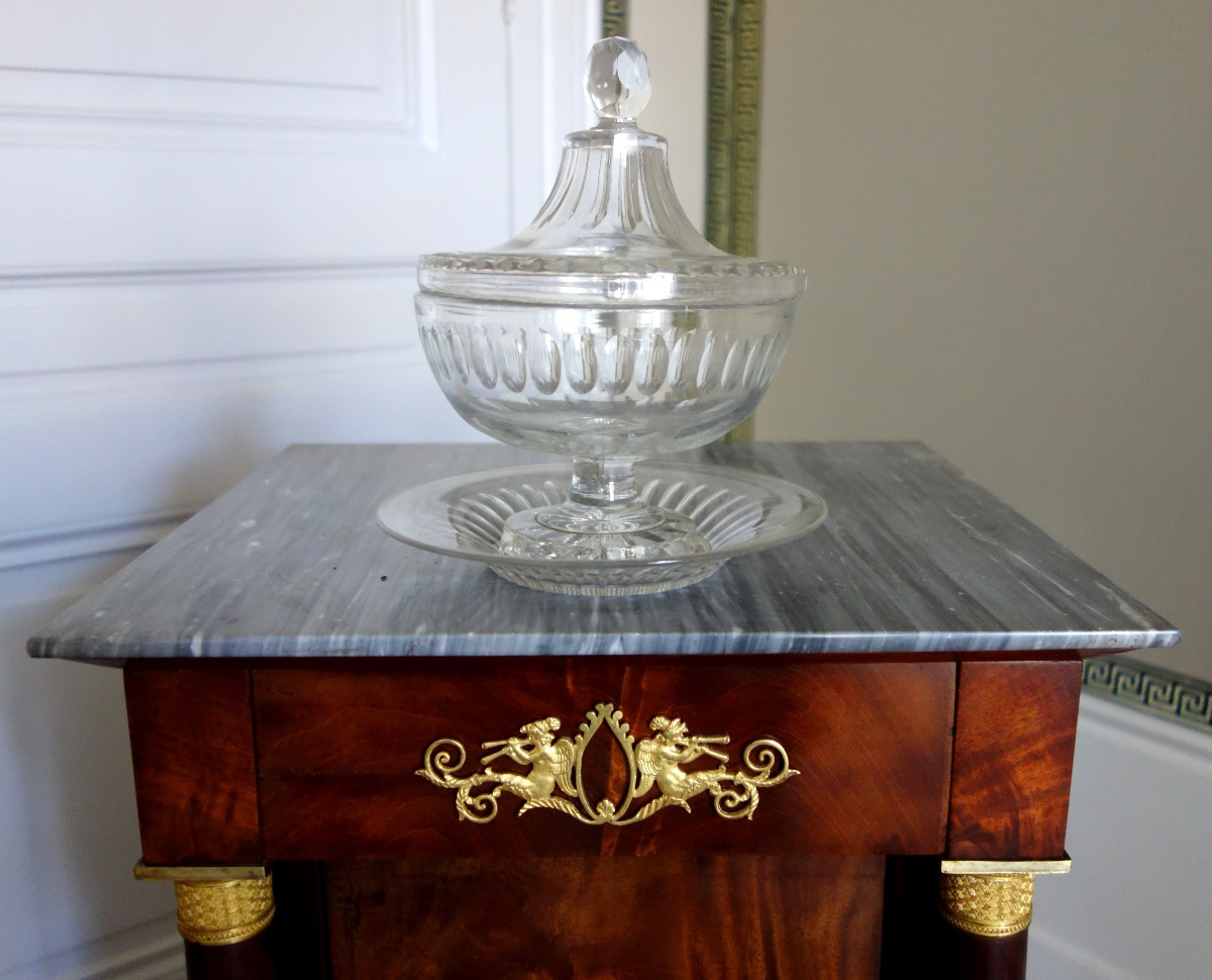 Le Creusot Baccarat Saint Louis - Cut Crystal Drageur From The 1830-40 Period