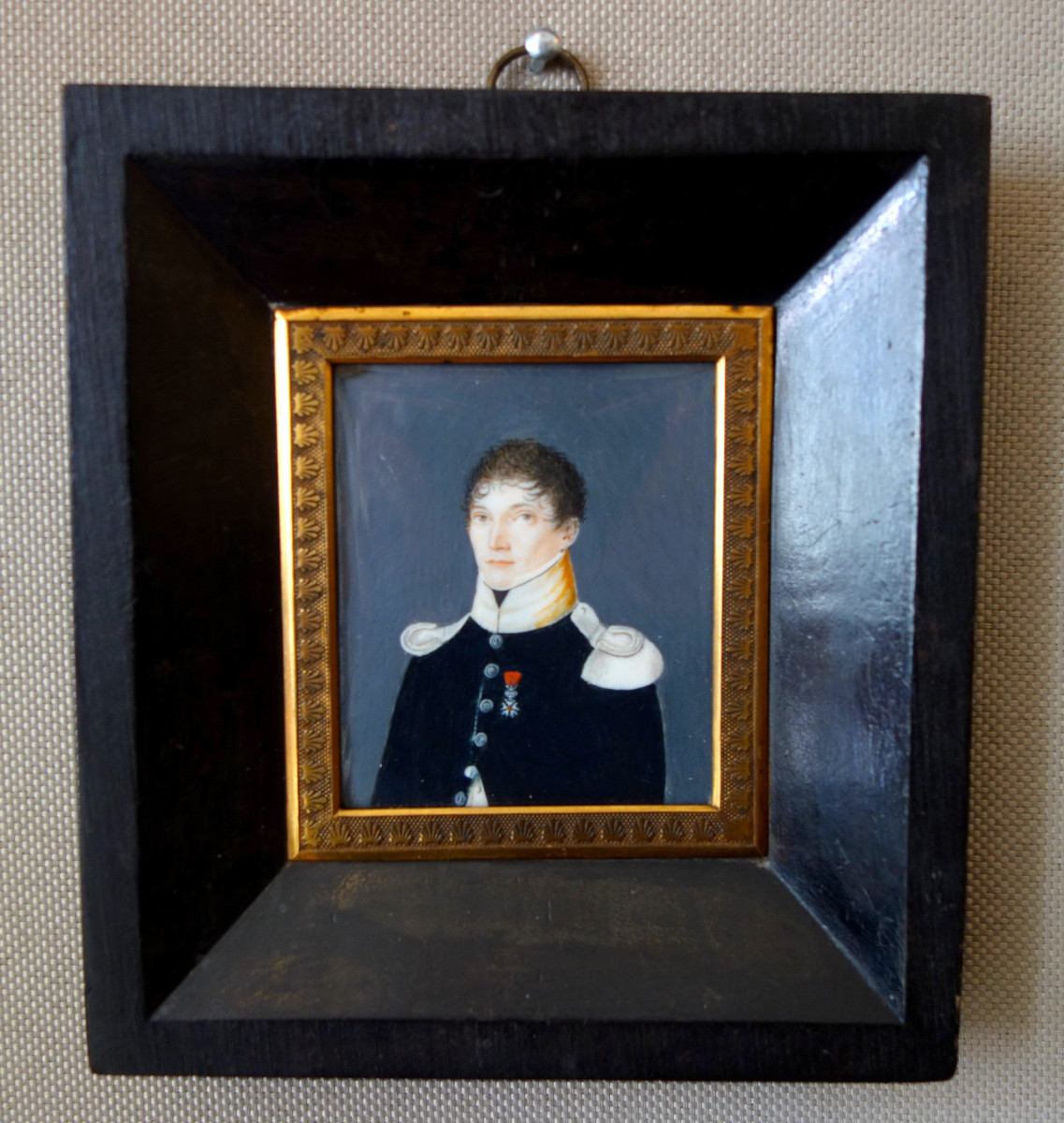 Miniature Portrait Of A Chasseur à Pieds Officer, First Empire Period