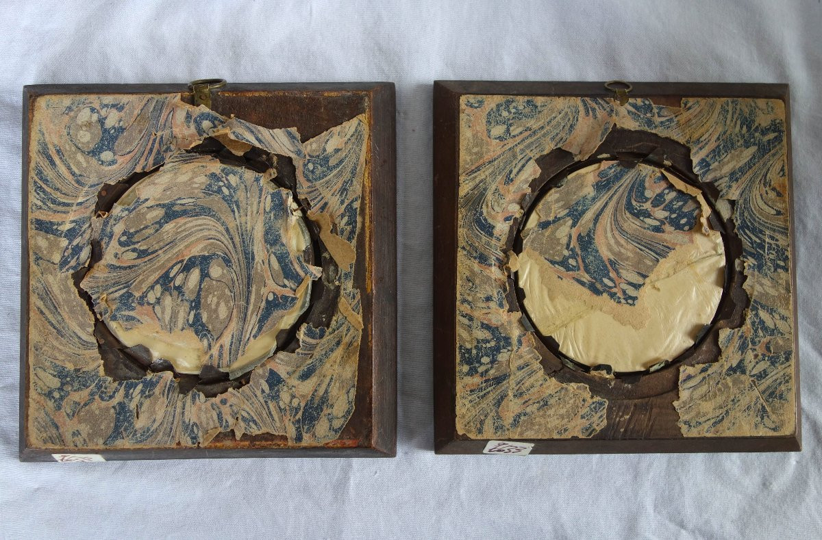 Pair Of Miniatures - Chateau And Its Park - Early 19th Century-photo-5