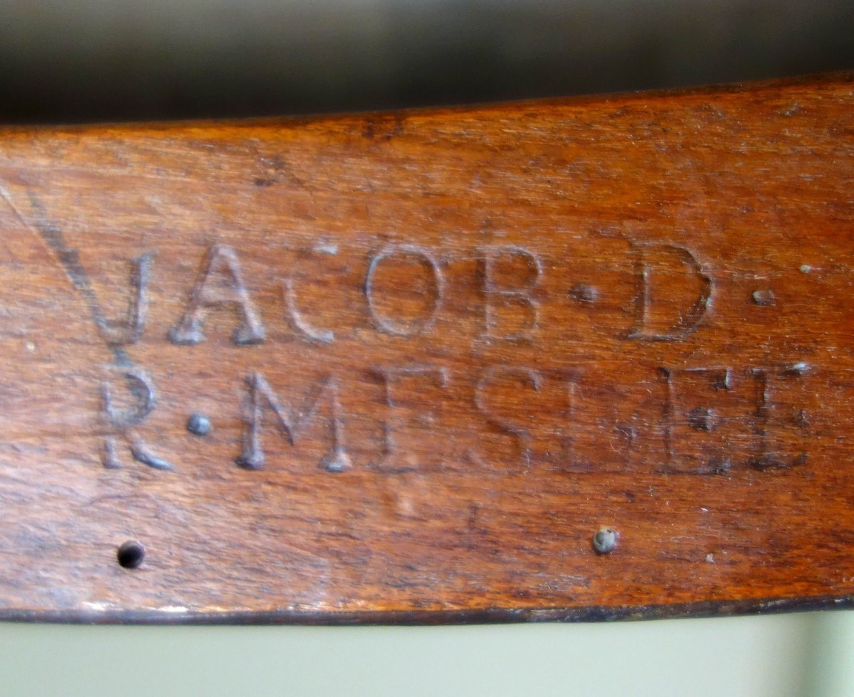 Jacob Desmalter - Pair Of Empire Period Mahogany Armchairs - Stamped.-photo-5