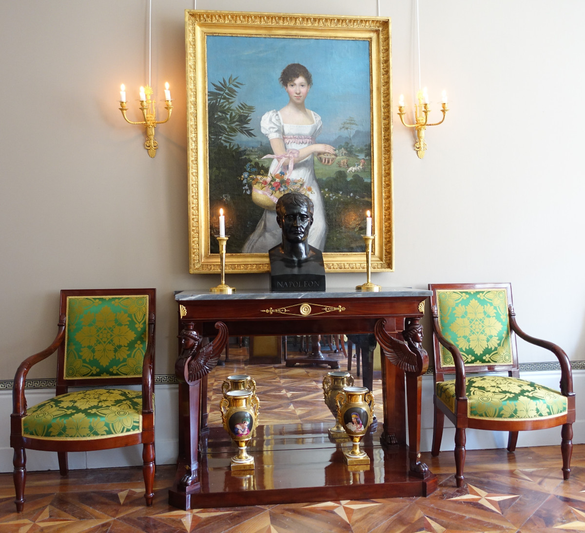Entour. Denis Chaudet - Buste de Napoleon en Hermes - bronze fonte cire perdue d'epoque Empire-photo-8