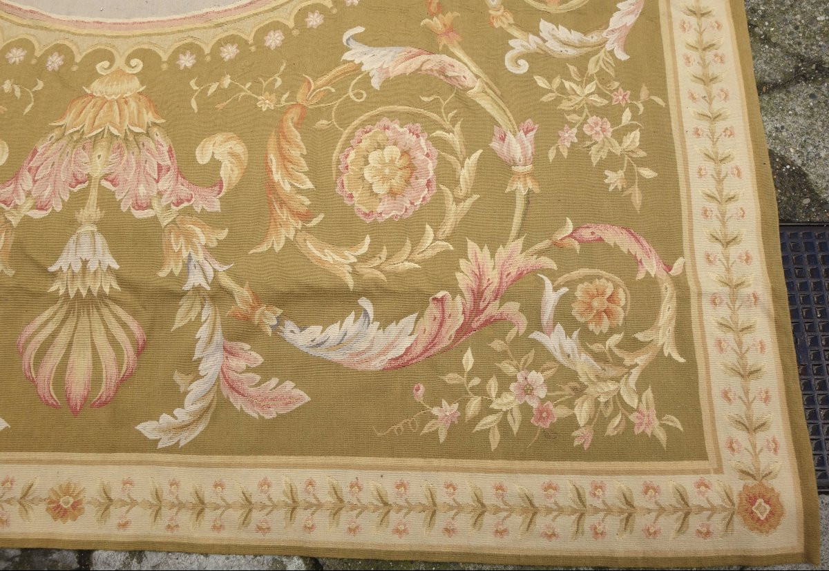 Tapis d'Aubusson de style Empire Restauration, époque XIXe  - 372cm x 265cm-photo-2