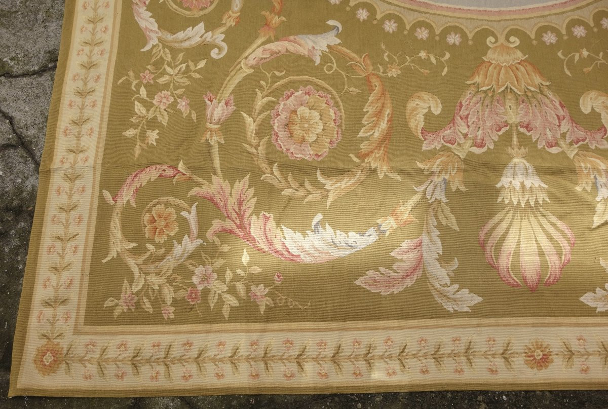 Tapis d'Aubusson de style Empire Restauration, époque XIXe  - 372cm x 265cm-photo-5