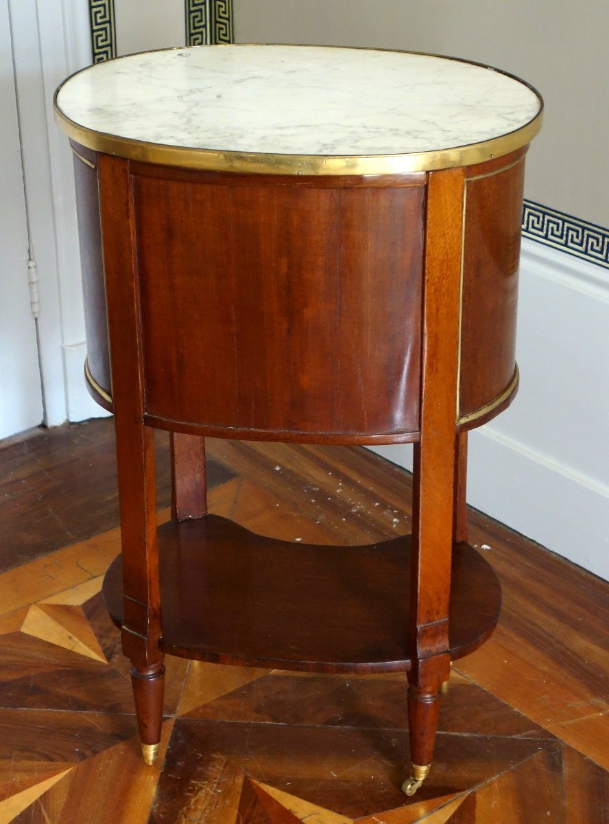   Louis XVI Period Mahogany Coffee Table Or Bedside Table, Late 18th - Early 19th Century-photo-4