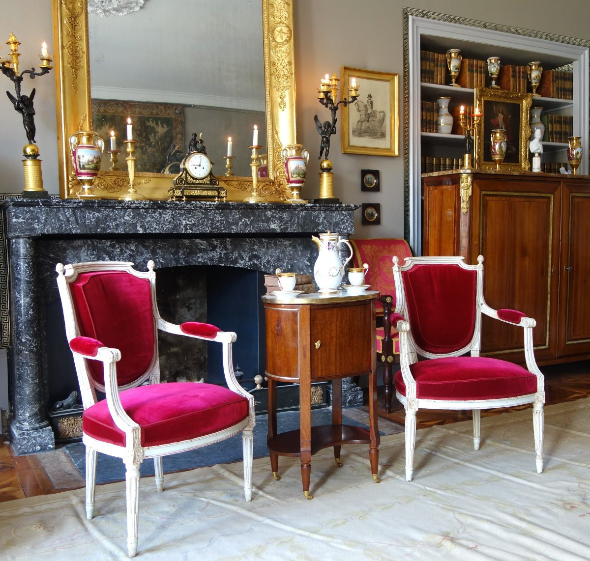   Louis XVI Period Mahogany Coffee Table Or Bedside Table, Late 18th - Early 19th Century-photo-7