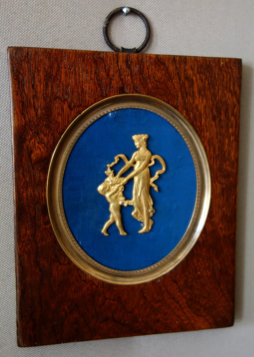 Miniature en bronze doré Vénus et L'Amour - 19e siècle-photo-4