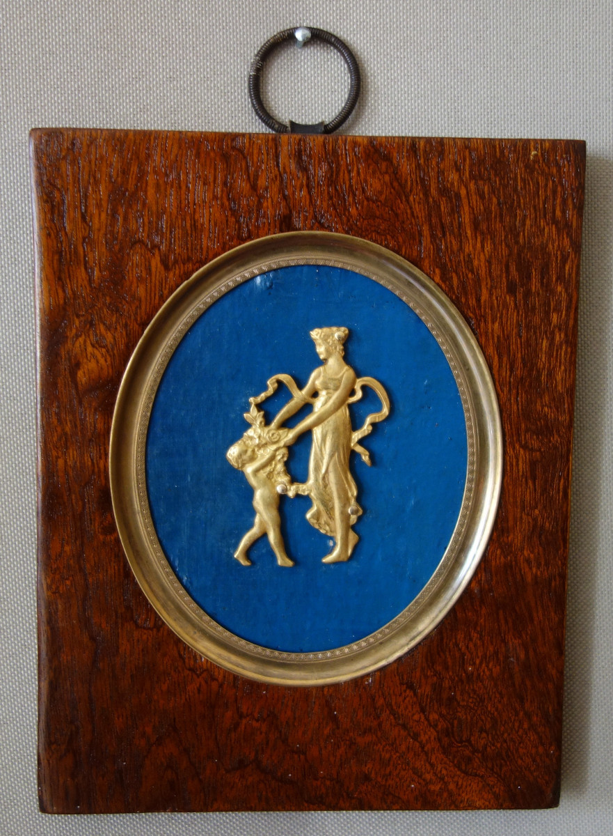 Miniature en bronze doré Vénus et L'Amour - 19e siècle
