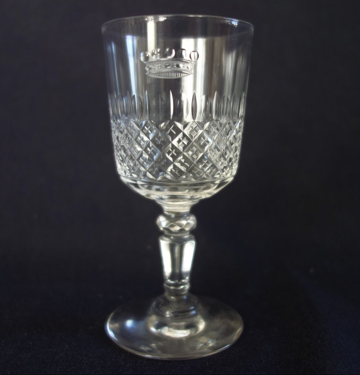 Baron's Crown: Baccarat Porto Set Of 8 Cut Crystal Glasses-photo-4