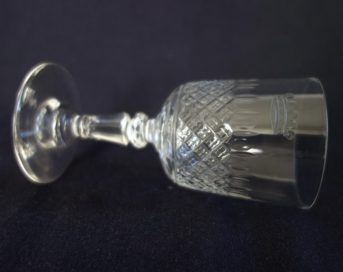 Baron's Crown: Baccarat Porto Set Of 8 Cut Crystal Glasses-photo-2