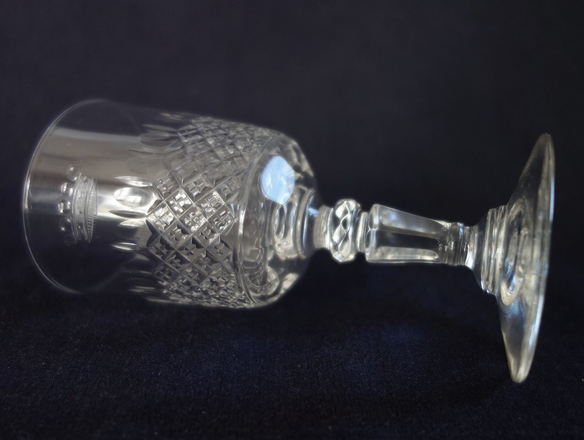 Baron's Crown: Baccarat Porto Set Of 8 Cut Crystal Glasses-photo-7