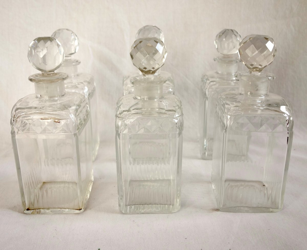 Empire Period Liqueur Cellar In Creusot Crystal And Burl Walnut-photo-6