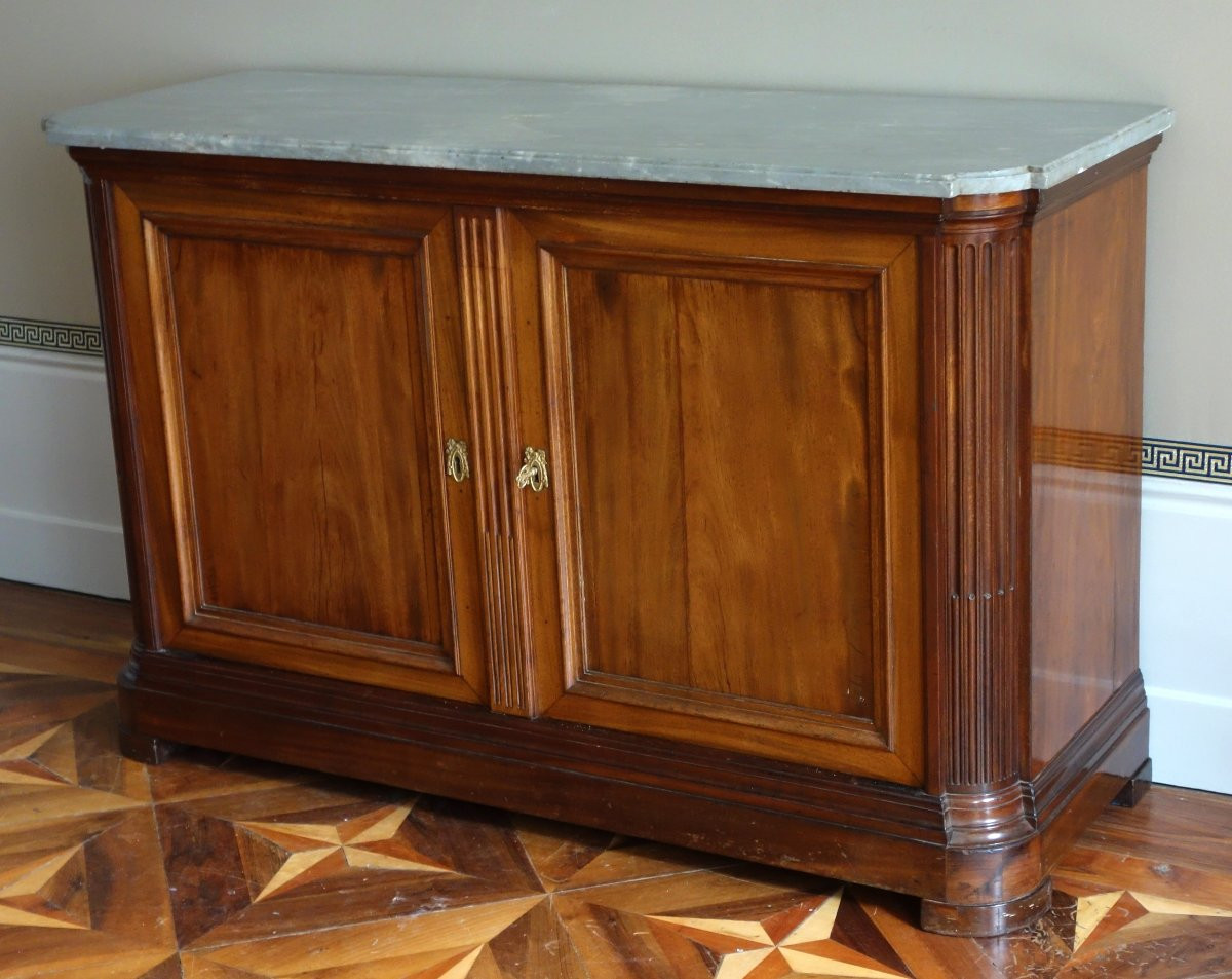 Buffet de chasse Parisien en acajou d'époque Louis XVI dans le goût d'Etienne Avril-photo-2