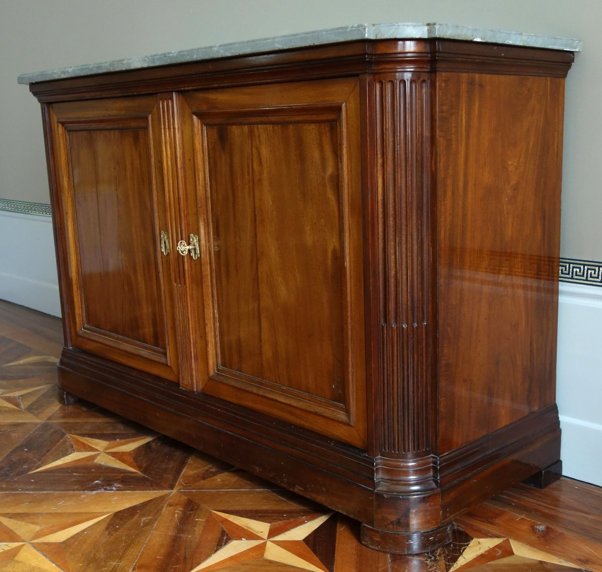 Buffet de chasse Parisien en acajou d'époque Louis XVI dans le goût d'Etienne Avril-photo-2