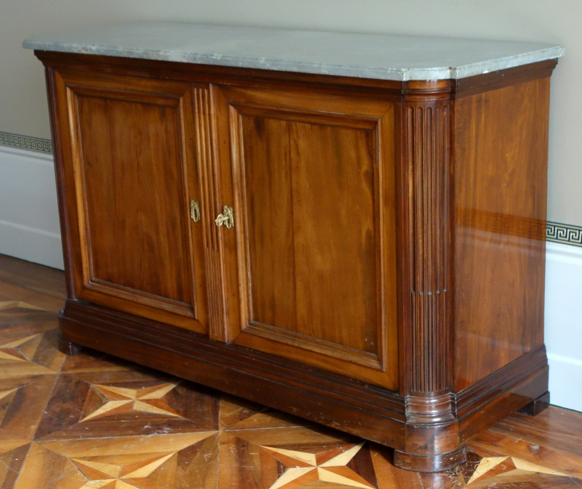 Buffet de chasse Parisien en acajou d'époque Louis XVI dans le goût d'Etienne Avril