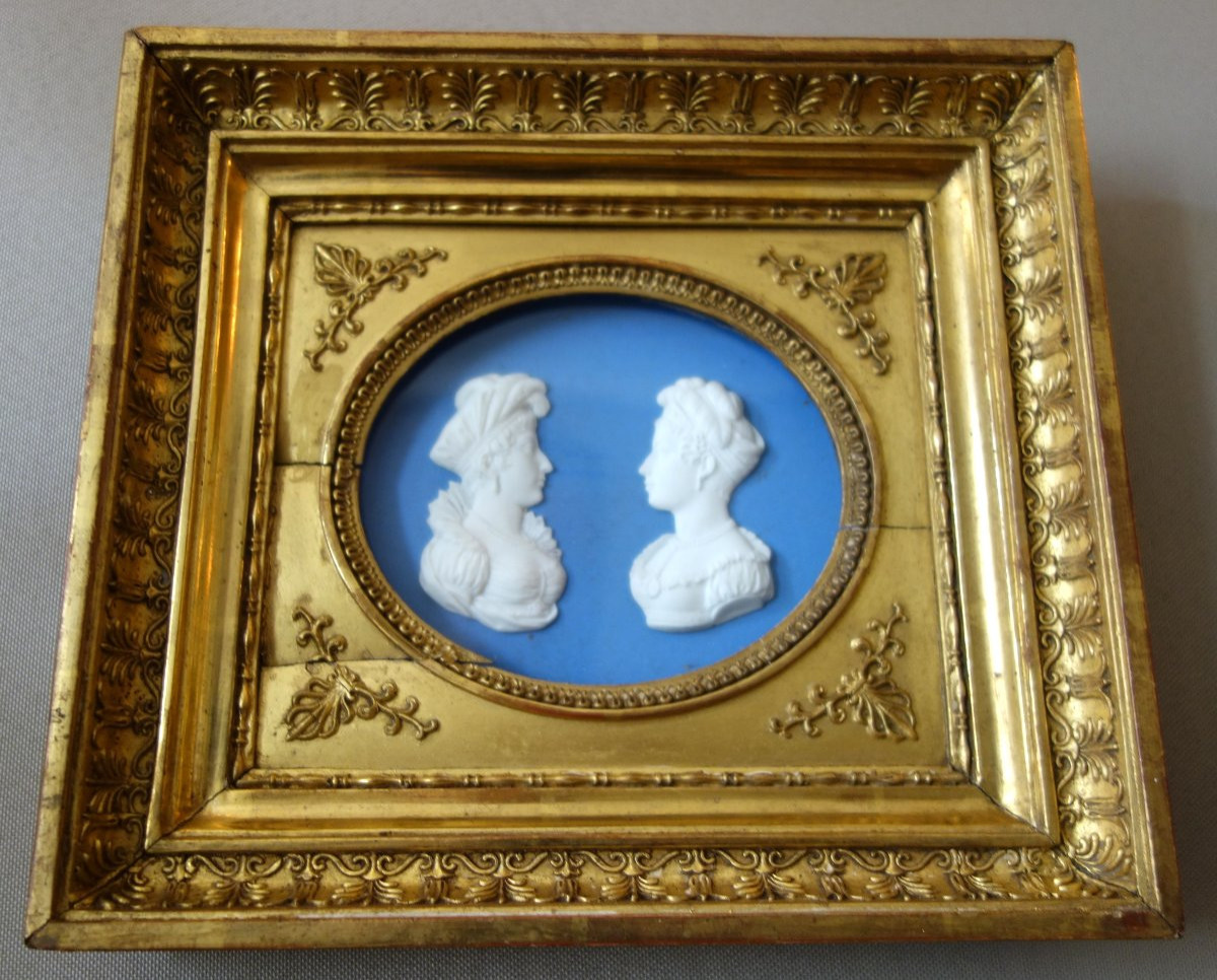 Manufacture De Sèvres - Pair Of Portraits Of The Duchesses Of Angoulême And Berry Wedgwood Style-photo-2