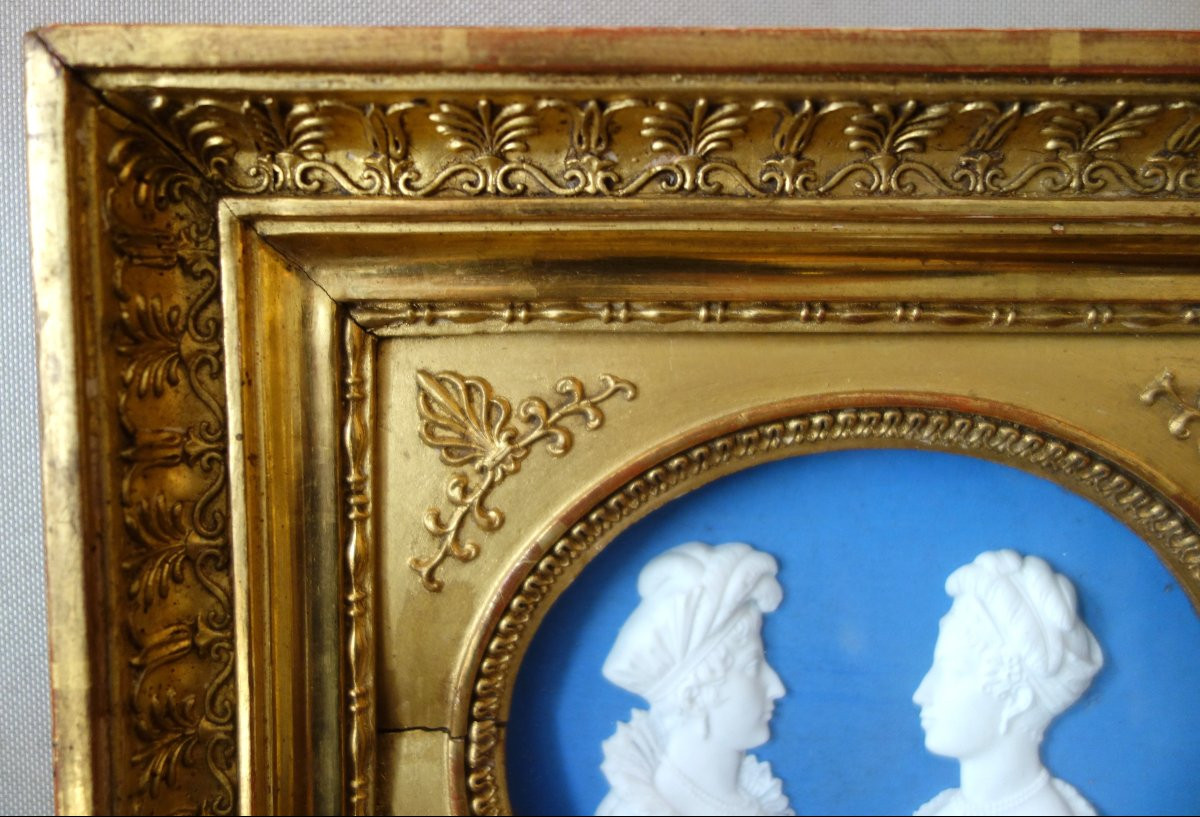 Manufacture De Sèvres - Pair Of Portraits Of The Duchesses Of Angoulême And Berry Wedgwood Style-photo-2