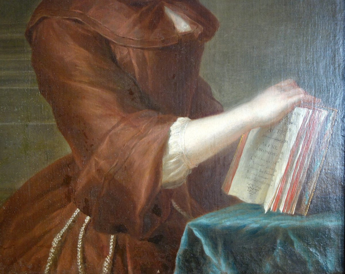 18th Century French School, Amusing Double Portrait Of A False Devotee, Followed By Nattier-photo-2