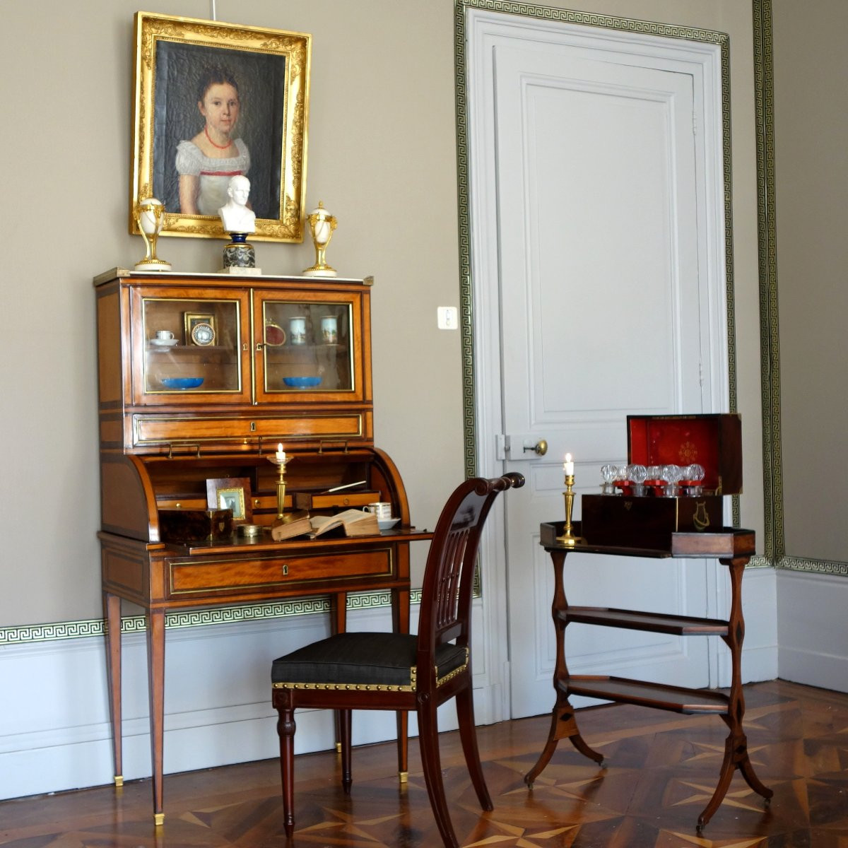 Georges Jacob - chaise à l'etrusque d'époque Directoire en acajou & crin de cheval - estampille-photo-7