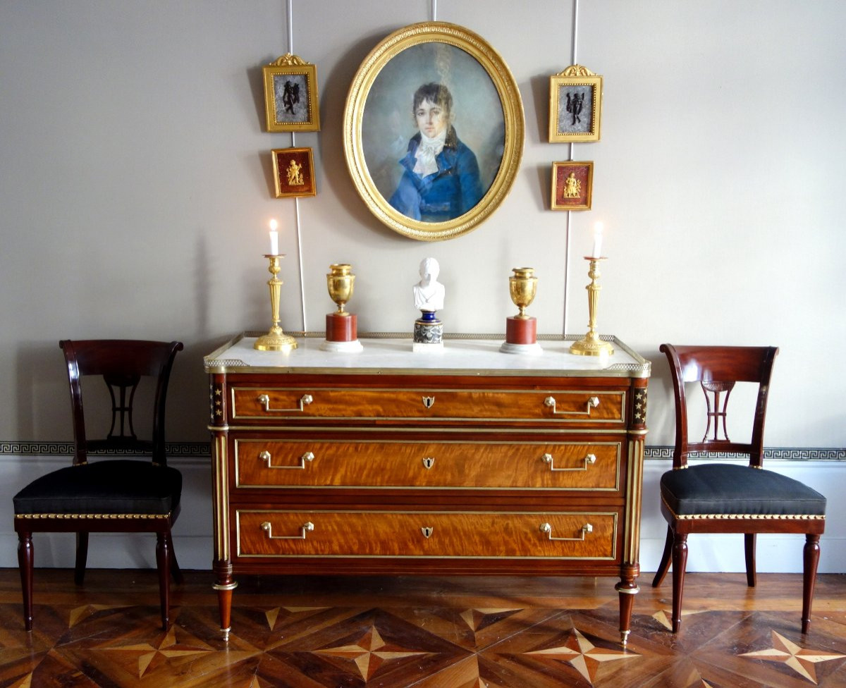 Souvenirs Du Grand Tour - Pair Of Miniature Paintings In Bronze, Faux Marble And Gilded Wood-photo-8