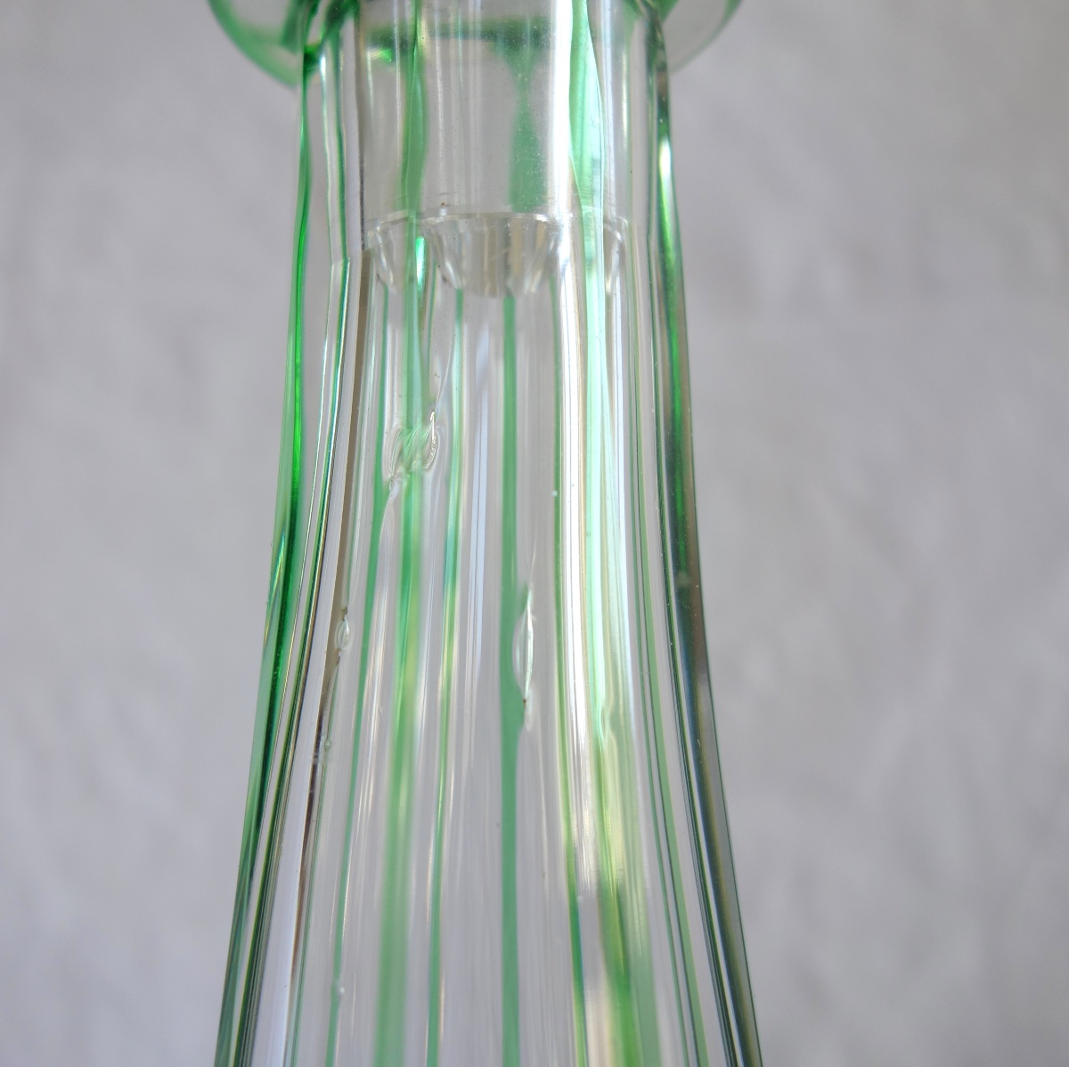 Baccarat: Rhine Wine Decanter In Green Overlay Crystal, Lagny Model - 42cm-photo-4