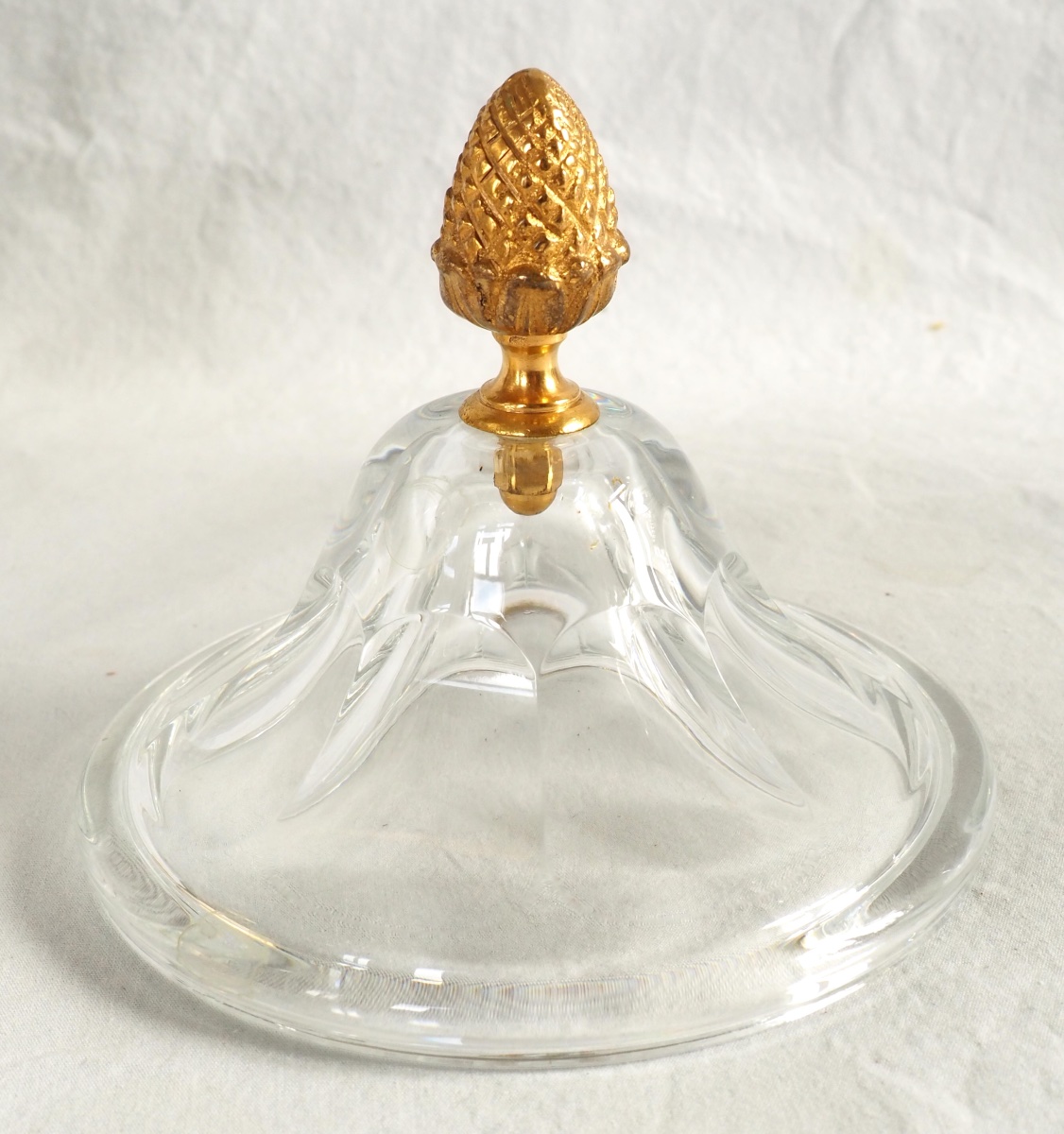 Baccarat: Tall Crystal And Gilt Bronze Vase - Malmaison Model-photo-5