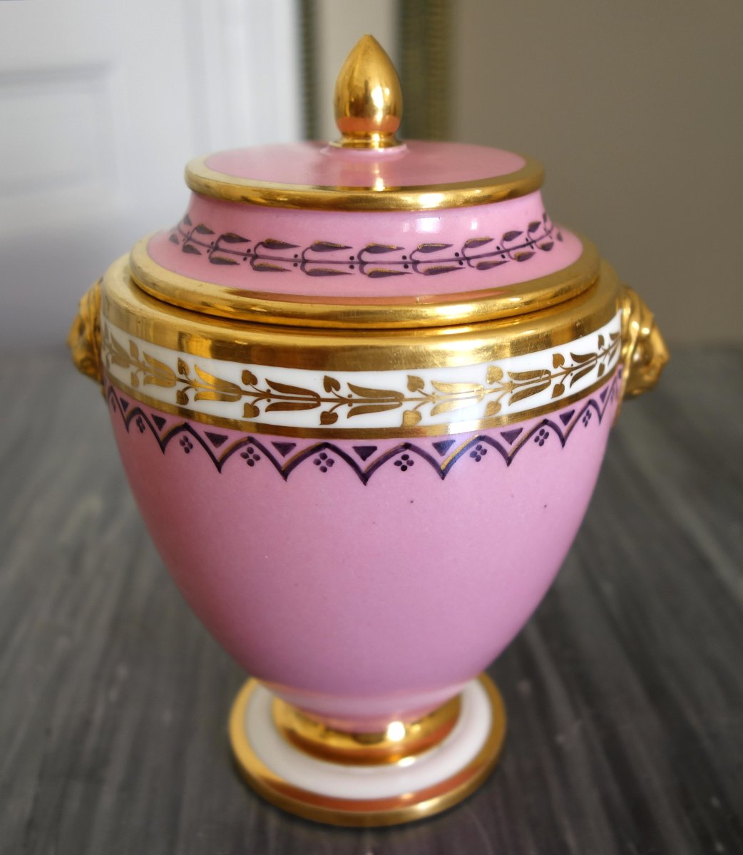 Manufacture Royale de Sèvres 1821 : Sucrier en porcelaine à décor Egyptien-photo-2