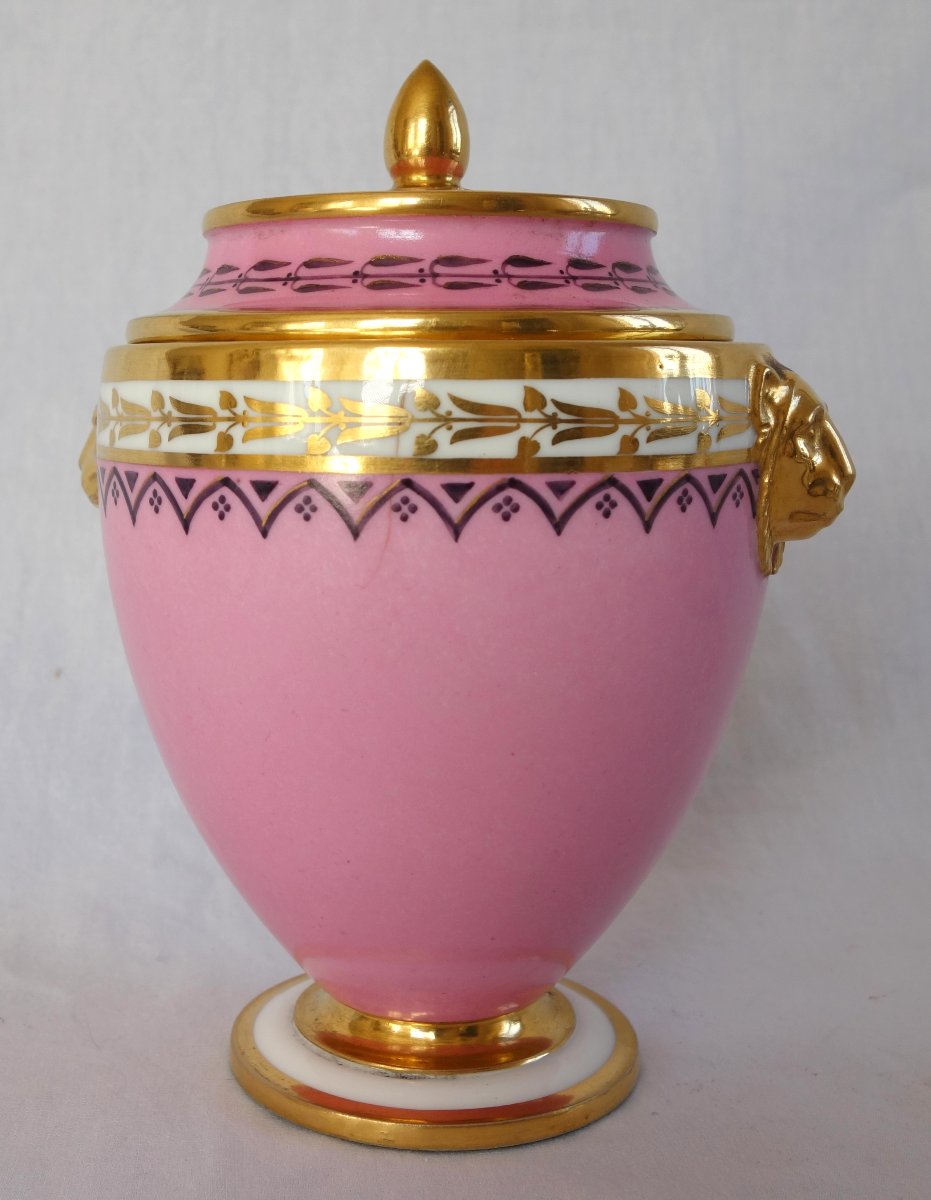 Manufacture Royale de Sèvres 1821 : Sucrier en porcelaine à décor Egyptien-photo-3