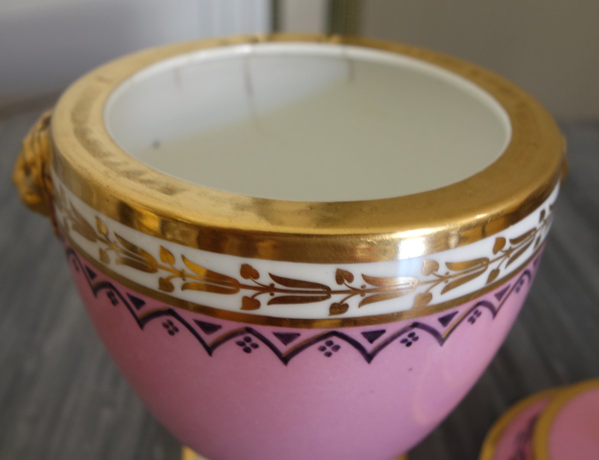 Manufacture Royale de Sèvres 1821 : Sucrier en porcelaine à décor Egyptien-photo-5