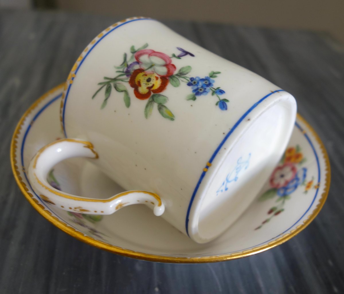 Manufacture De Sèvres, Louis XVI Period Large Litron Cup - Signed And Dated 1781-1783-photo-1