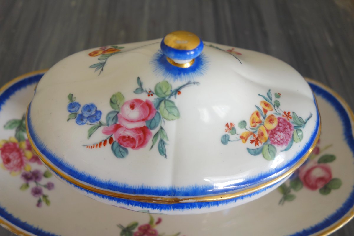 Manufacture De Sèvres, Louis XVI Period Porcelain Saucer Sugar Pot - Signed & Dated 1777-photo-3